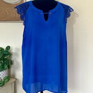 Maurices Women’s Blue Lace Sleeve Blouse Size 3